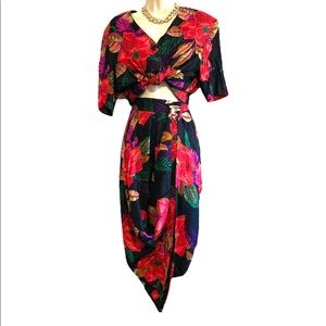 Vintage Norton McNaughton skirt Set sz 14